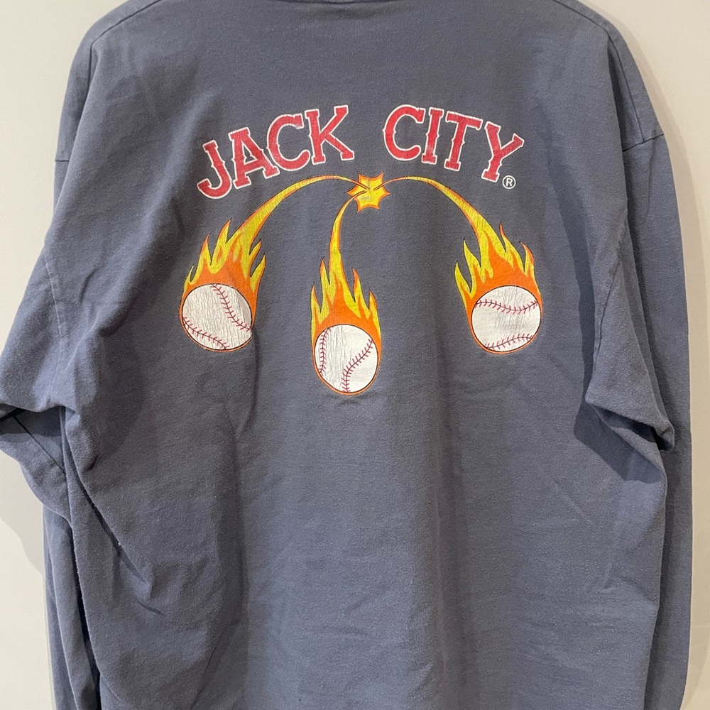 Jack City Navy Graphic Baseball Tee